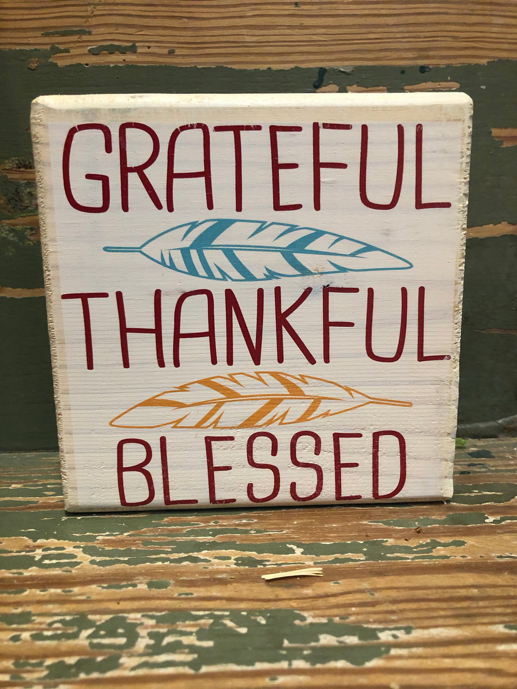 Handmade Décor- Grateful, Thankful, Blessed