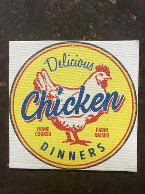 Canvas Magnet- Chicken Dinners