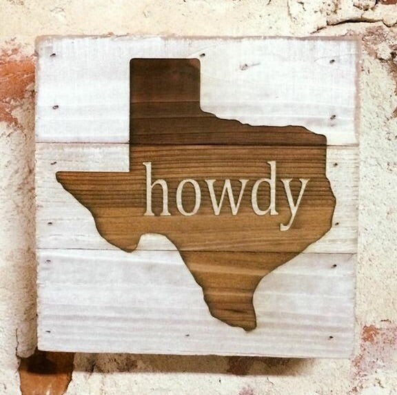 Engraved Decor-Howdy Texas