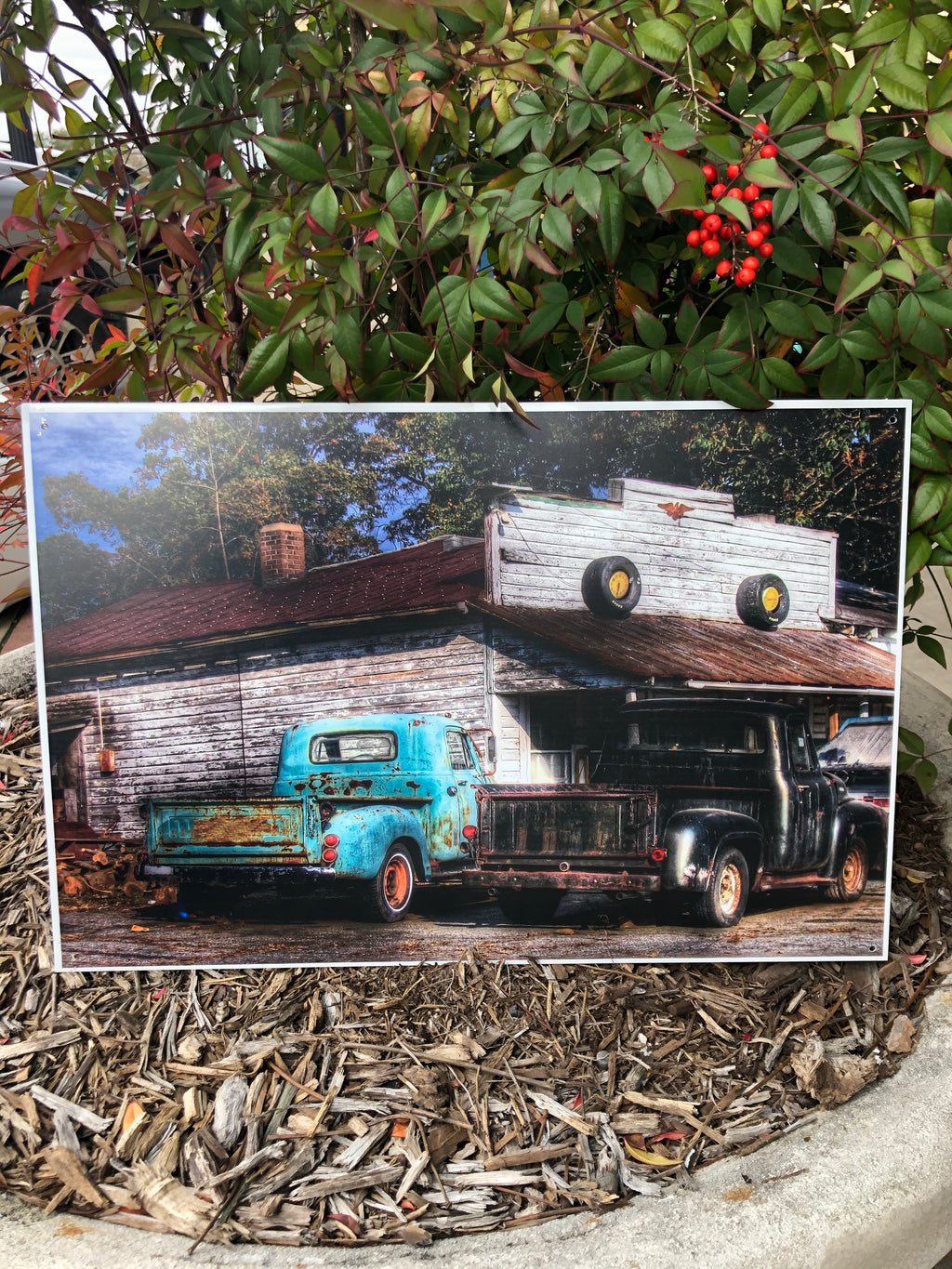 Metal UV Printed Sign- Vintage Truck Garage
