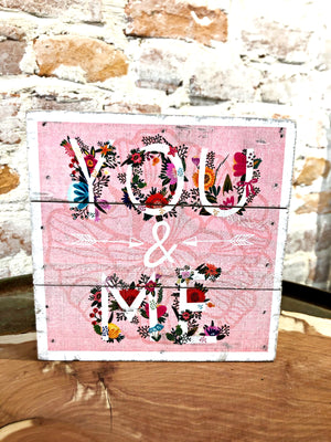 UV Color Printed Decor- You & Me- Pink Floral