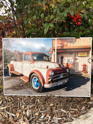 Metal UV Printed Sign- Vintage Tow Truck