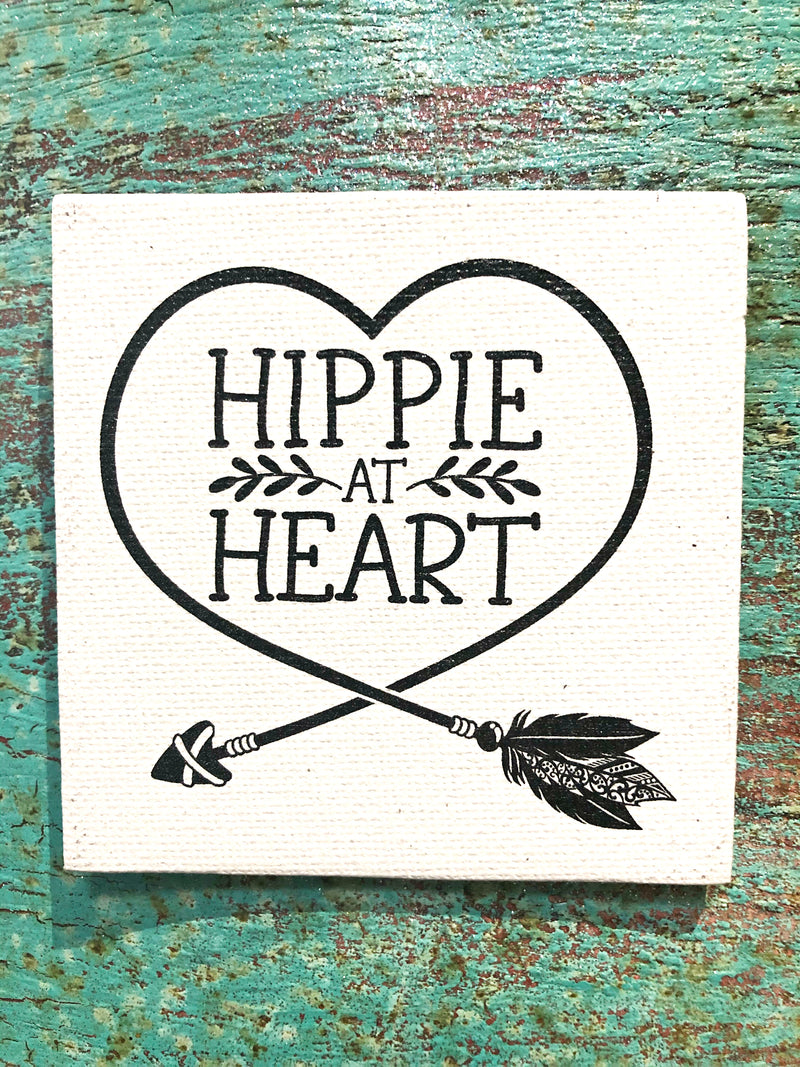 Canvas Magnet-Hippie at Heart